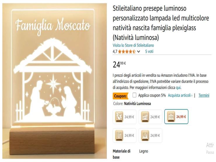 presepe screen amazon 