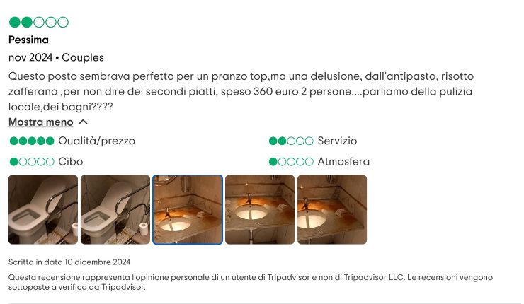 recensione tripadvisor ristorante carlo cracco