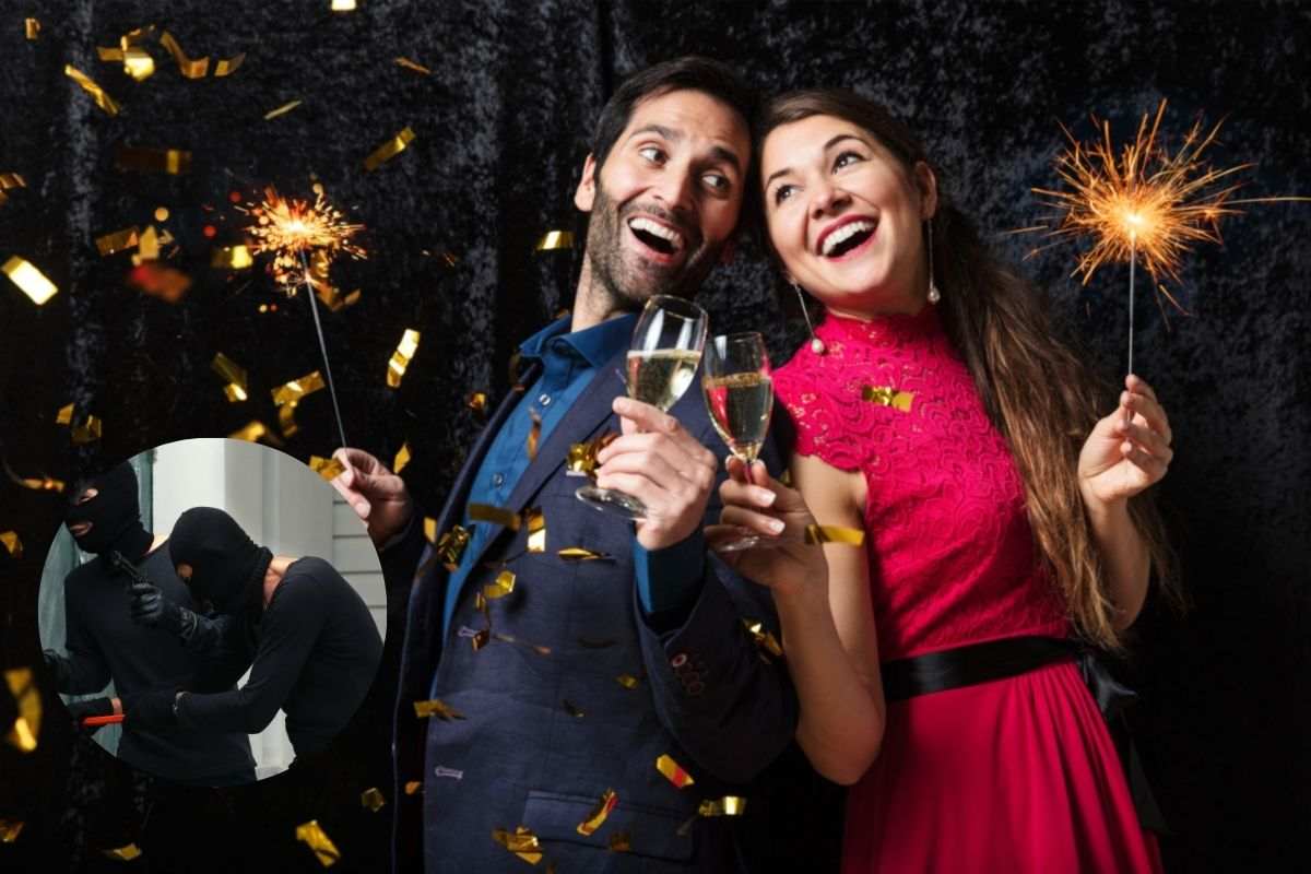 coppia festeggia capodanno e ladri